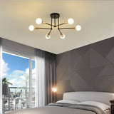 RetroLampa - Industriell 6-armad Taklampa Carvallo