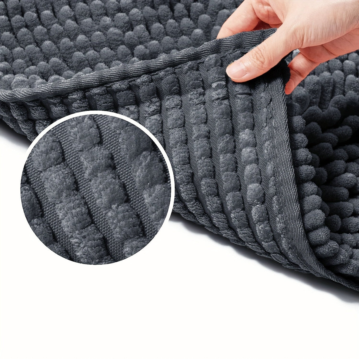 Ultra-Mjuk Chenille Badmatta – Perfekt för Badrum eller Entré Carvallo
