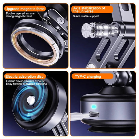 360° Rotation Vacuum Magnetic Car Phone Holder Carvallo
