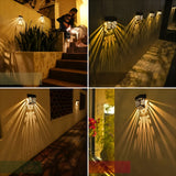 Solarlampor för vägg – | 2-pack/4-pack Set Hålmönster för atmosfärisk trädgårdsbelysning Carvallo