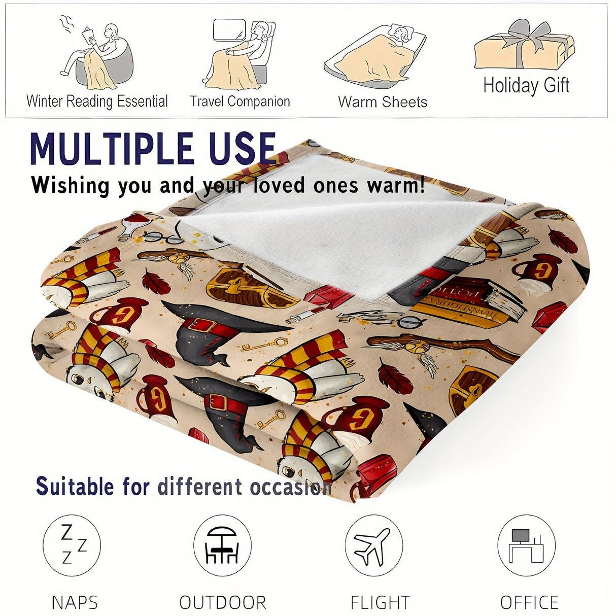 Magisk Harry Potter Filt – För en Förtrollande Atmosfär i Ditt Hem Carvallo