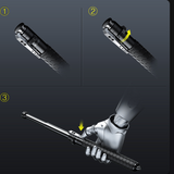 Automatisk vandringsstavar säkerhet trekking stav med LED-lampa Carvallo