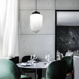 Hängelampa i opalglas – Vintage design med geometrisk glas Carvallo