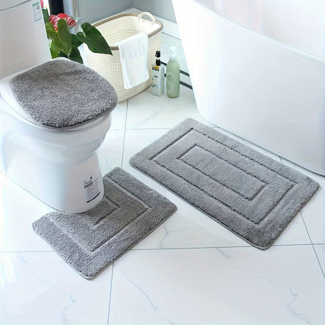 3-delad ultrafin fiber badrumsmattor set – snabbtorkande och absorberande Carvallo