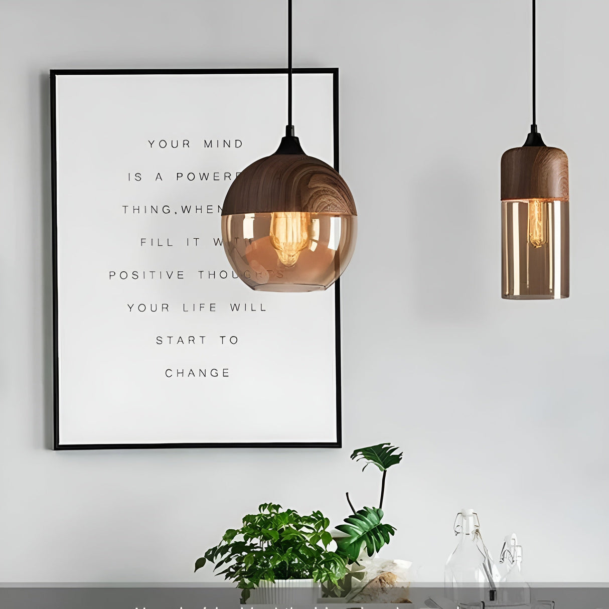 ModiGlass Light - Modern trädlampa i tonat glas Carvallo