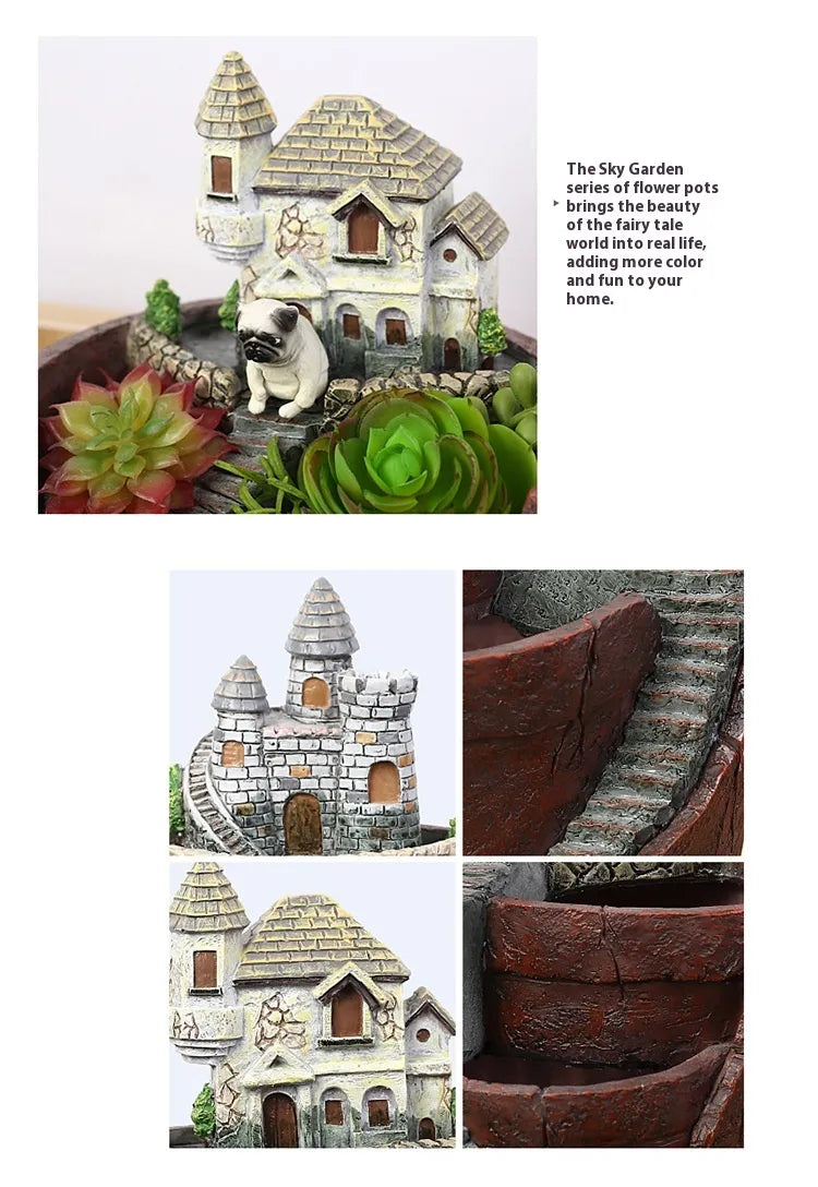 Sukulent Dekorationsblomkruka för Mini-Trädgård – Bonsai Planteringskruka för Mikrolandskap och Trädgård Carvallo