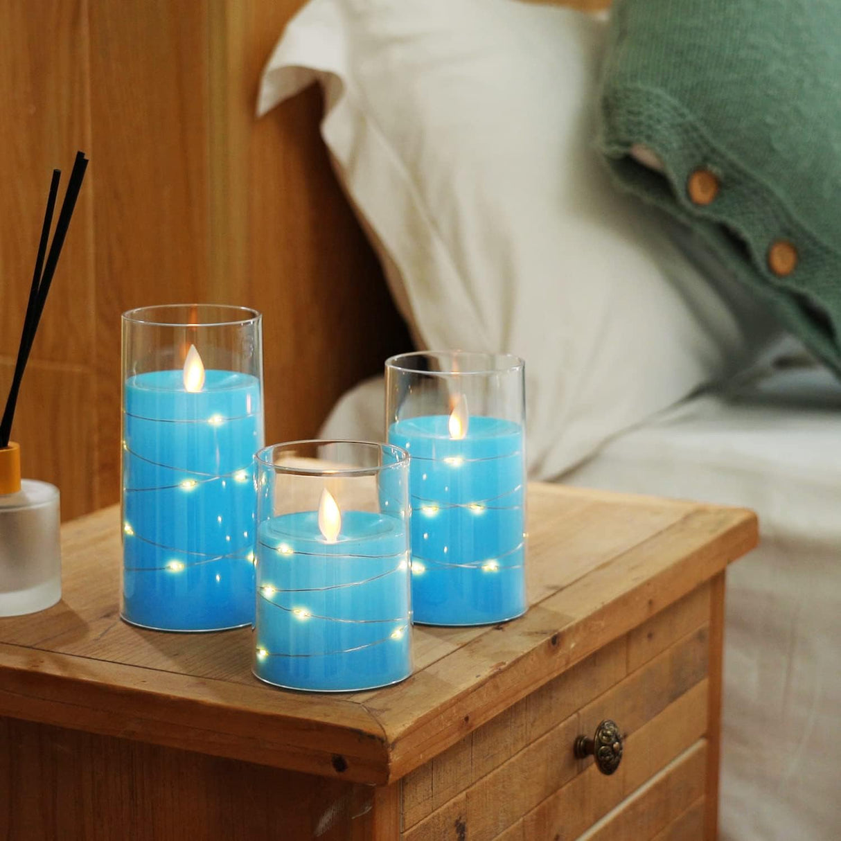 Candle Lights Set med Realistisk LED-Ljus Carvallo