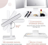 Lumière Makeup Spegel med LED-belysning – Justerbar förstoring och stilfull förvaring Carvallo