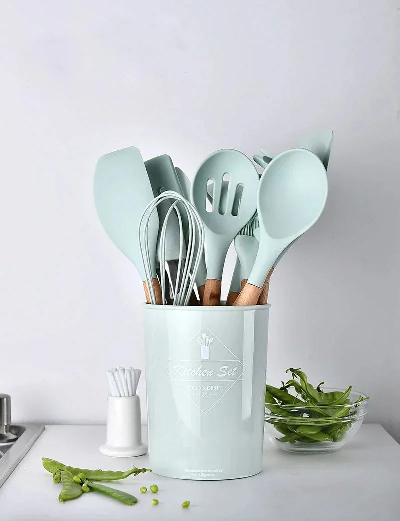 Royallure Trähandtag Kökredskapsset – Hållbart Hårdträ för Värme-säker, Icke-repande Matlagning Carvallo