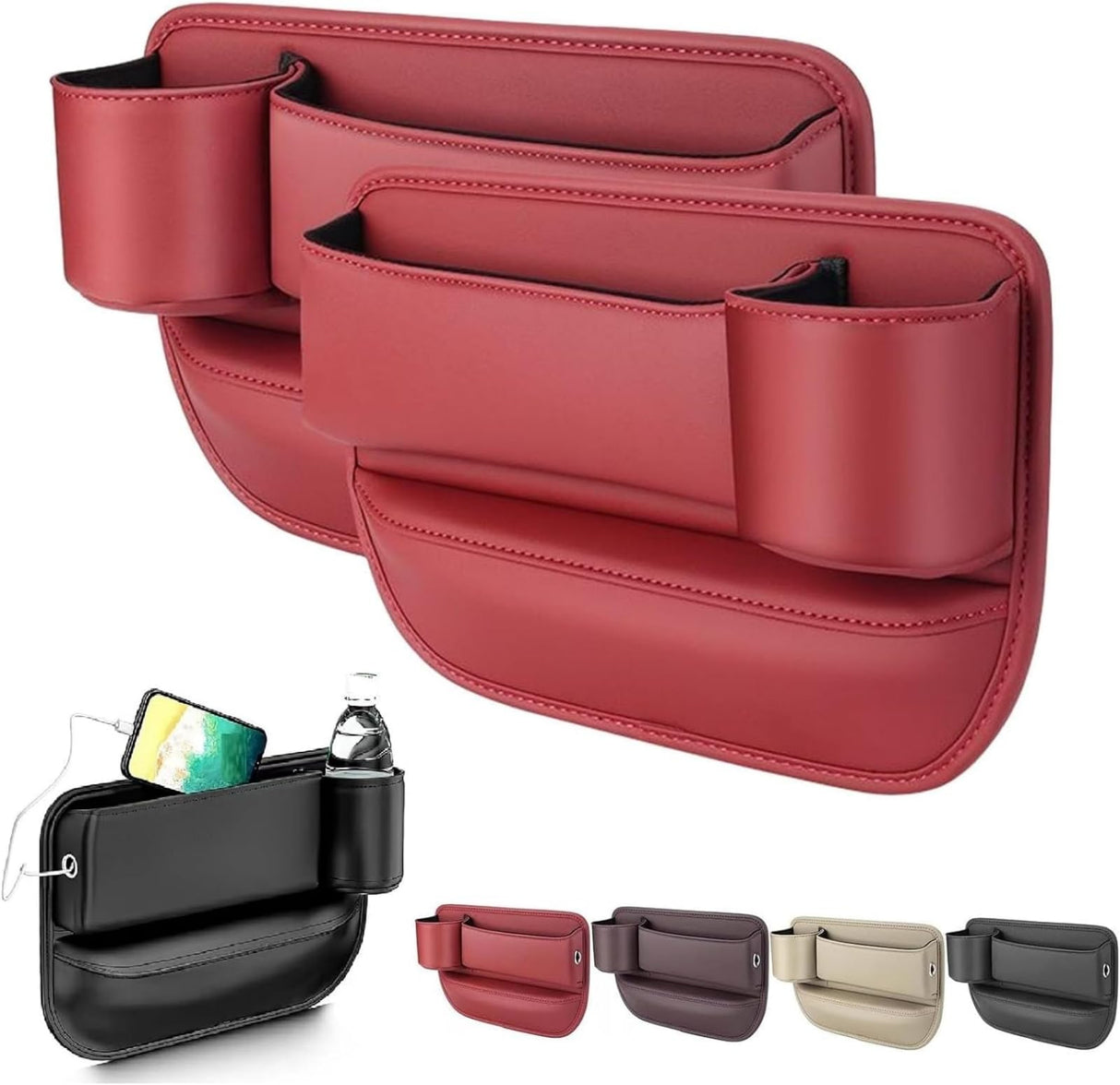 Bilstolssömsfyllare och organisatör för förare och passagerare 2-pack Carvallo