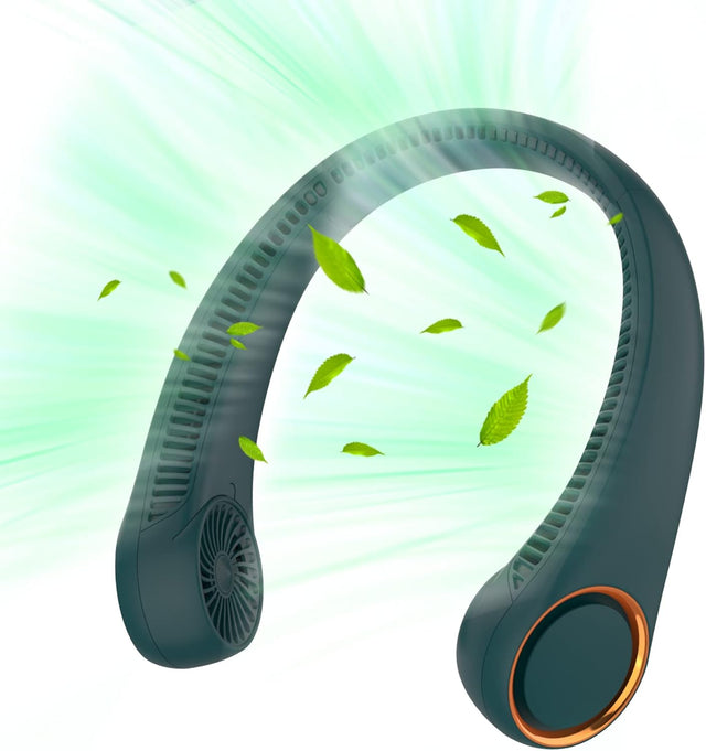 Bärbar nackfläkt - 360° bladlös kylning med USB-laddningsbart batteri MILA Sverige