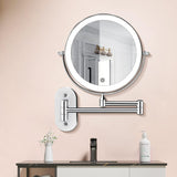 Väggspegel med LED-ljus och förstoring Carvallo