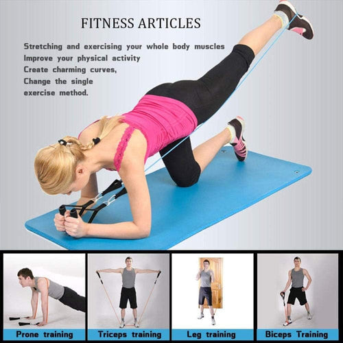 11-delars motståndsband set – Fitness träning & stretchkit Carvallo