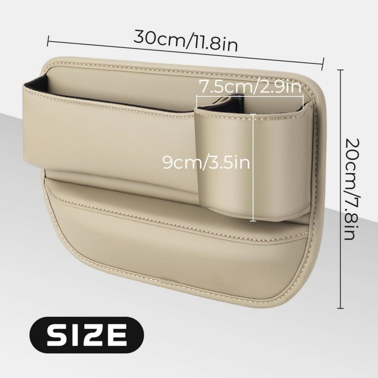Bilstolssömsfyllare och organisatör för förare och passagerare 2-pack Carvallo