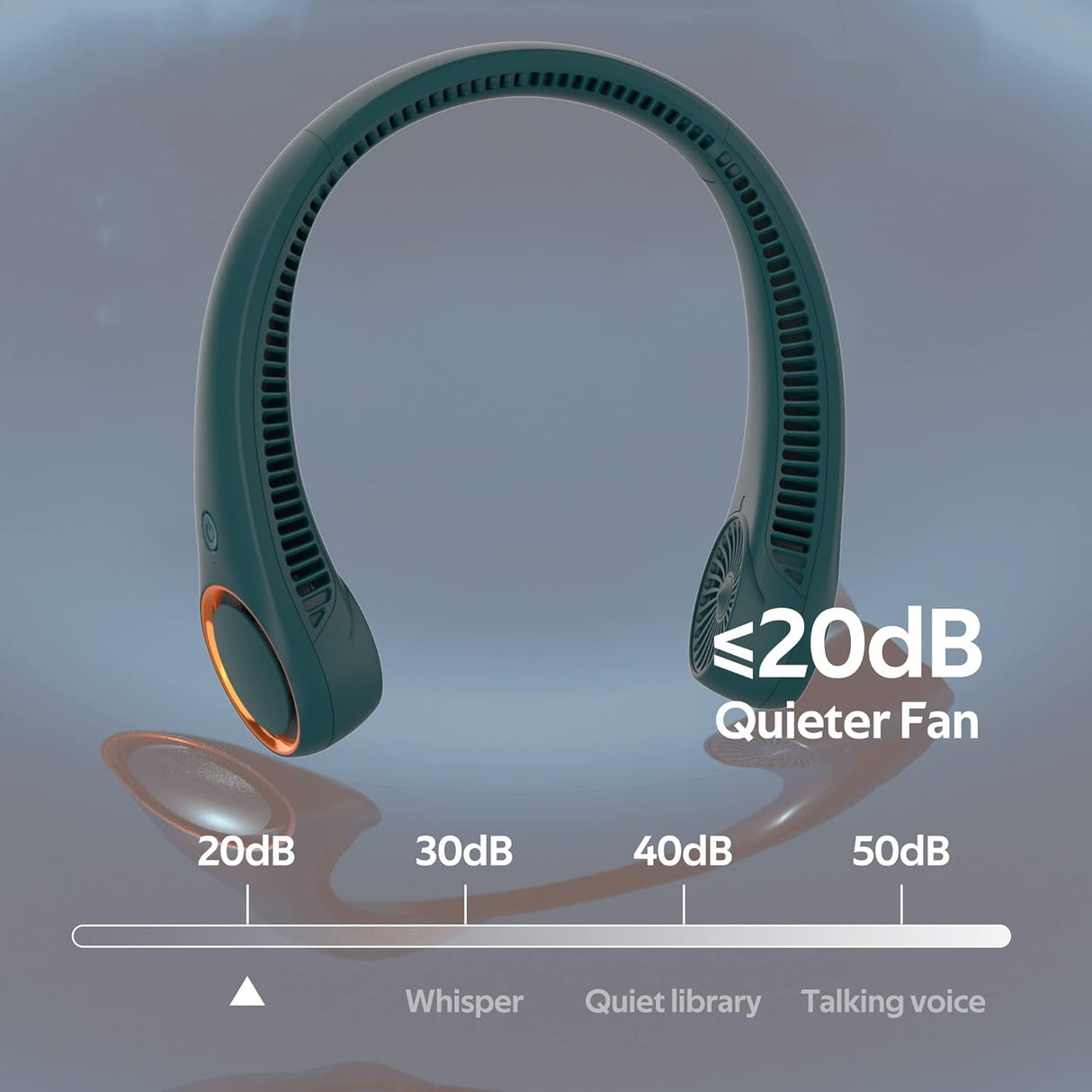 Bärbar nackfläkt - 360° bladlös kylning med USB-laddningsbart batteri MILA Sverige