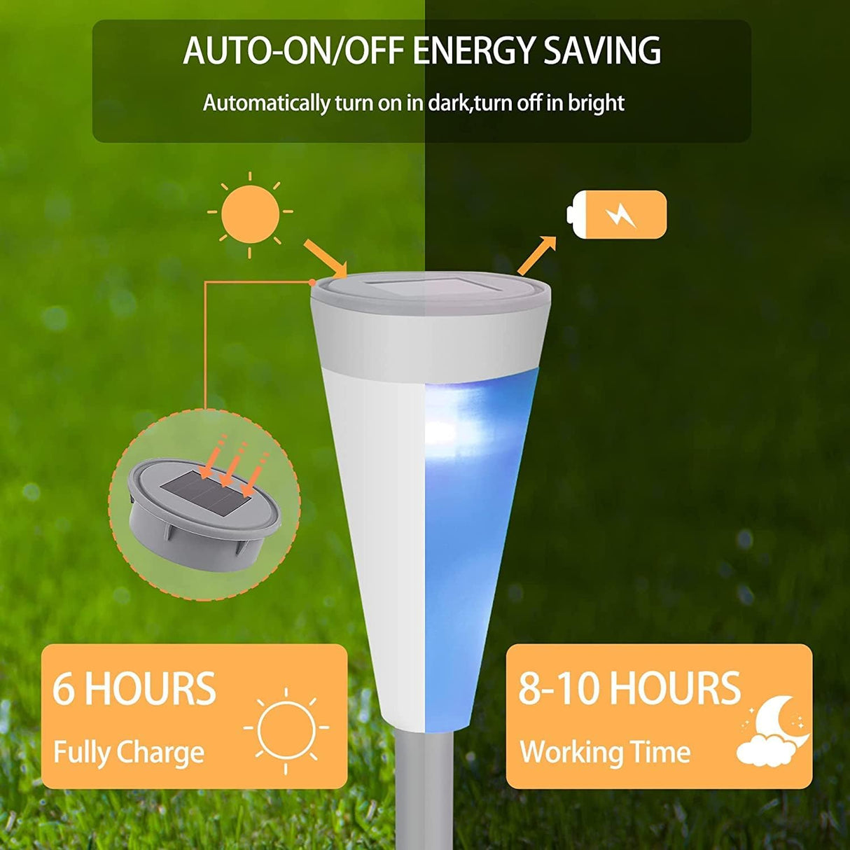 Solär LED trädgårdslampa med färgskift - Dekorativ utomhusbelysning för blomrabatter och gångvägar Carvallo