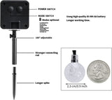 Solenergi Drivna Vattentåliga Kristall Globe Ljus – 35,6 fot Utomhus LED Ljuslina med 8 Lägen (Perfekt för Trädgård, Terrass, Evenemang) Carvallo