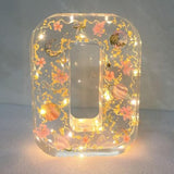 Brev Harpiks Lampa med Torkade Blommor Carvallo