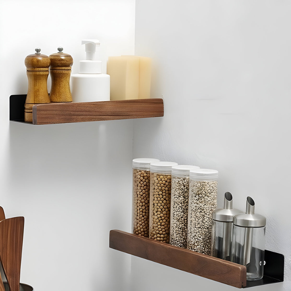 LuxeWood Regal - Träbadrumsorganisationshylla Carvallo