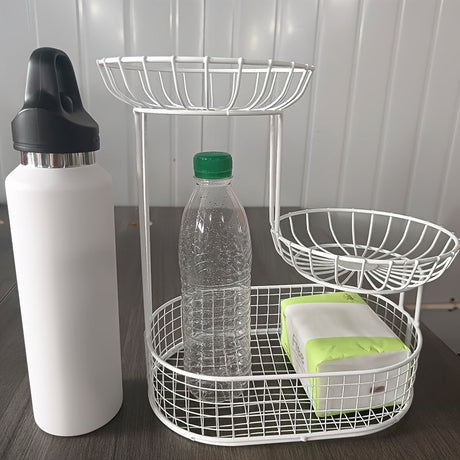 GoldenTier 3-Tier Fruktkorg – Elegant och Praktisk Carvallo