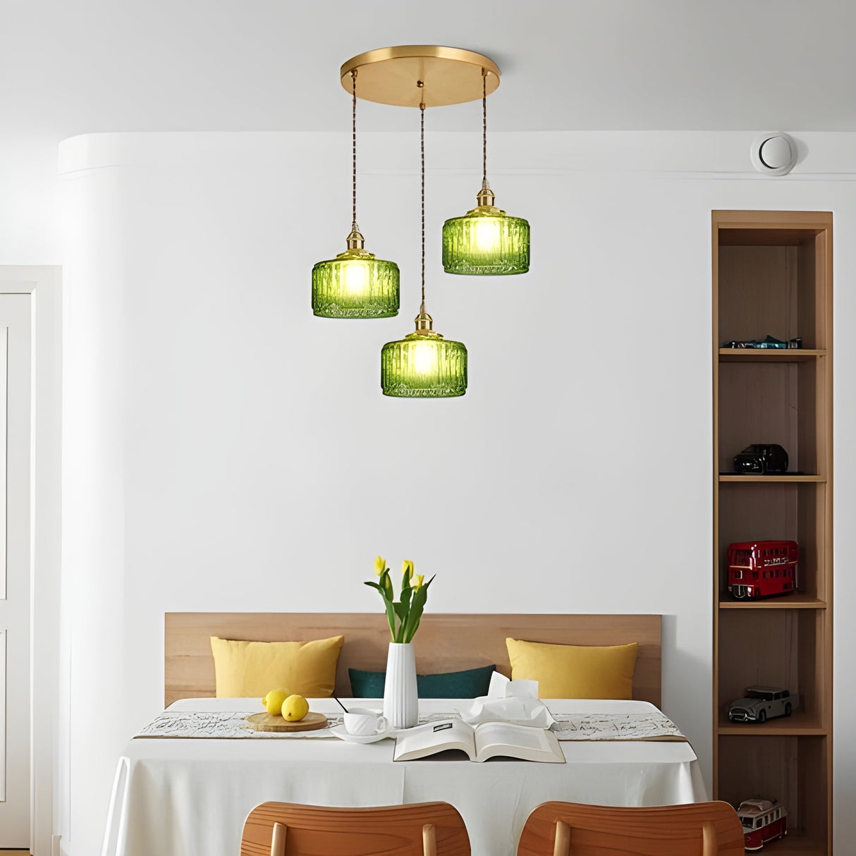 CrystalWave Light – Retro Kort Cylinder LED Hänglampa Carvallo