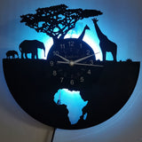 Vinylskivor Väckarklocka - Girafftema, Tyst Klocka, För Vardagsrum, Sovrum, Kök eller Kontor Carvallo