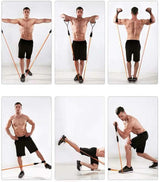 11-delars motståndsband set – Fitness träning & stretchkit Carvallo