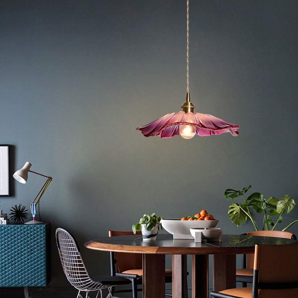 Vintage Floral Glass Pendant Light Fixture for Dining Room - Elegant Retro Design to Illuminate Your Space Carvallo