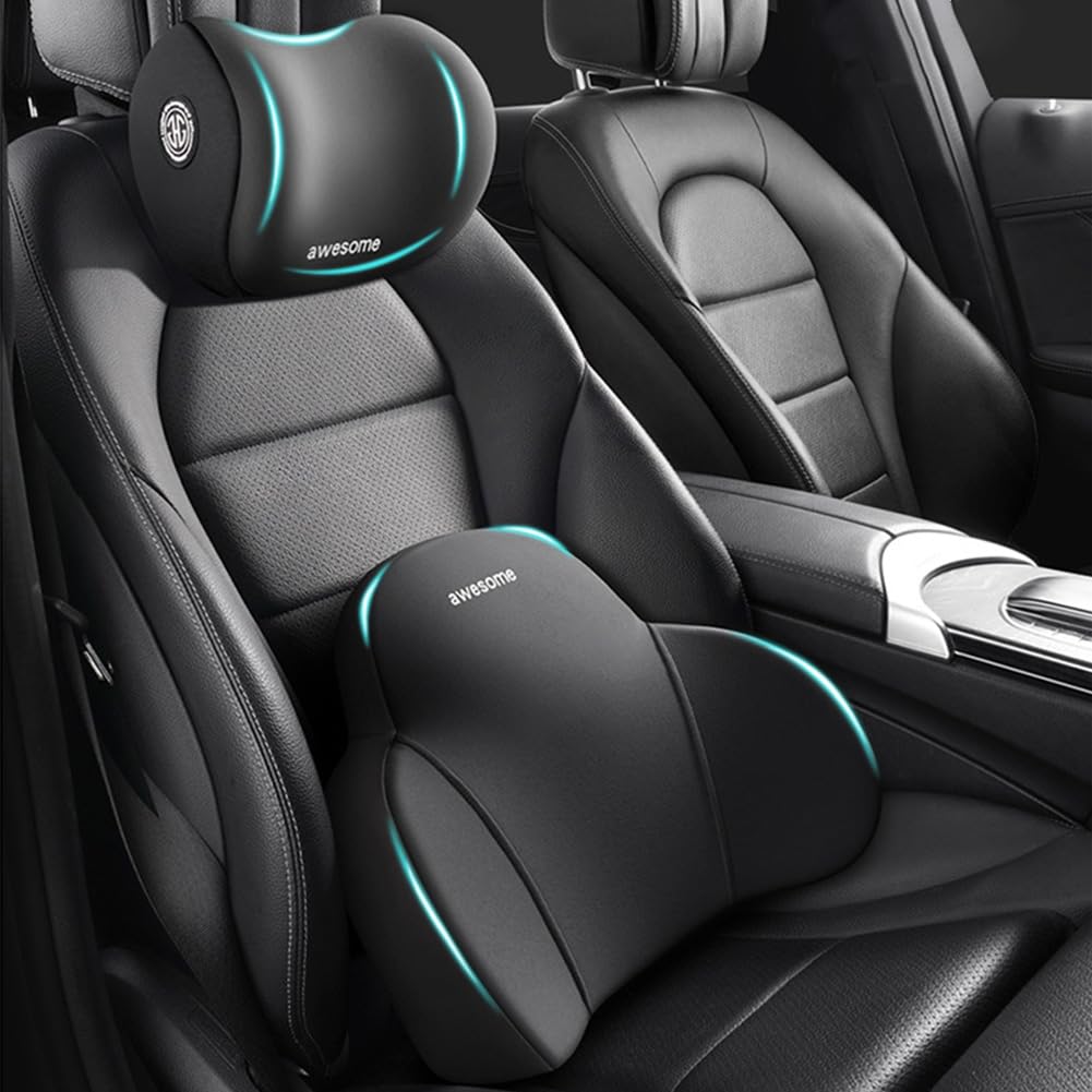 Bilstols huvudstöd & ländryggsstöd kit Carvallo