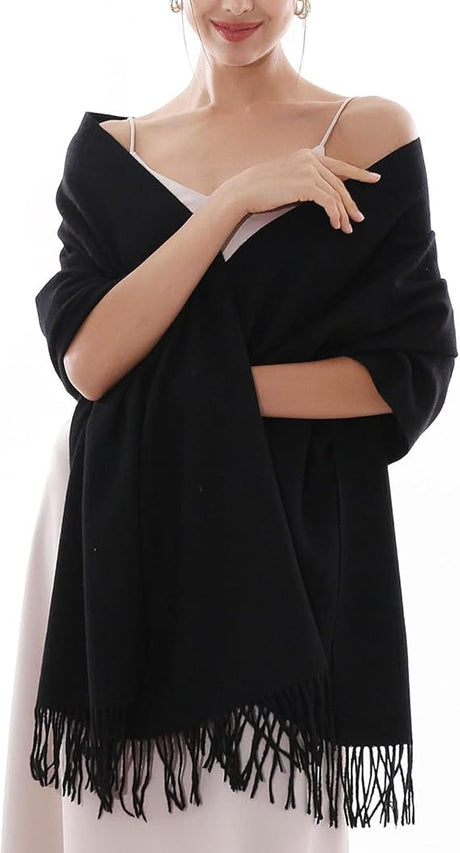 Cashmere Scarf för kvinnor Mjuk Varm Vinter Sjal Carvallo