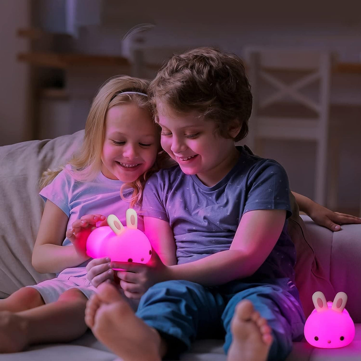 RabbitDream Lampa - Färgglad Touch Sensor Kanin LED Nattljus Carvallo