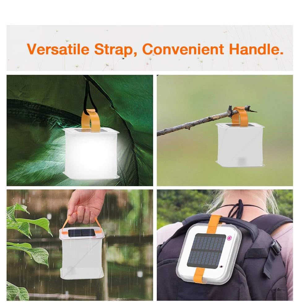 Solar LED Lykta – Bärbar, hopfällbar campinglampa med solenergi för utomhusaktiviteter Carvallo
