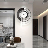 Tidlös Geometri Svart Metall Väckarklocka Carvallo