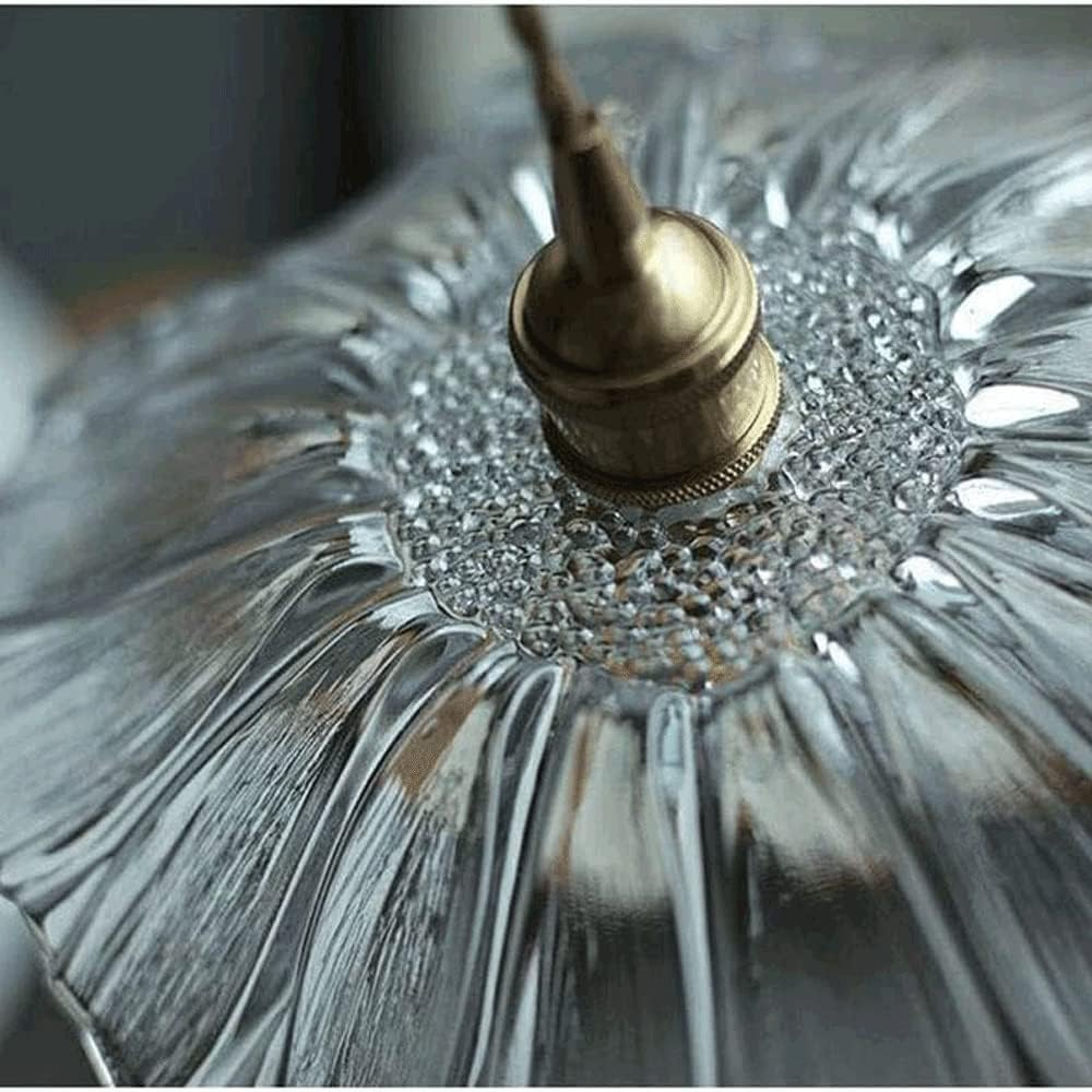 Vintage Floral Glass Pendant Light Fixture for Dining Room - Elegant Retro Design to Illuminate Your Space Carvallo