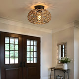 BohoGlow Nest - Kust Vävd Hamprep Bur Lampa Carvallo