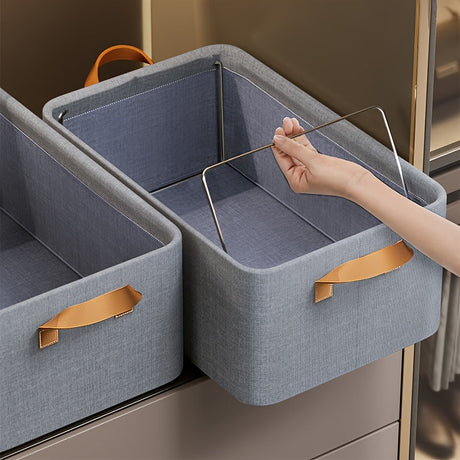 Hopfällbara förvaringslådor – Tygklädselorganisatörer med robust metallram och lättbärbara handtag MILA Sverige