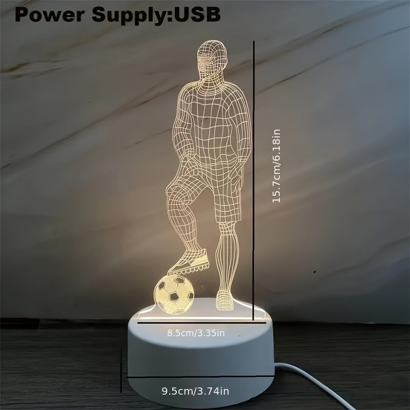 3D Fotbollsspelare Lampa – För en Sportig Atmosfär Carvallo