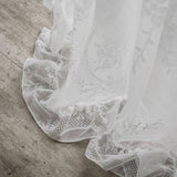 Ruffle Lace Gardin Hål-Ut Transparenta Gardiner Carvallo
