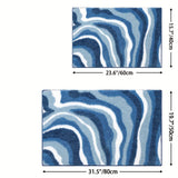 Geometrisk Badrumsmatta – Absorberande och Mjuk med Rutschfri Baksida Carvallo