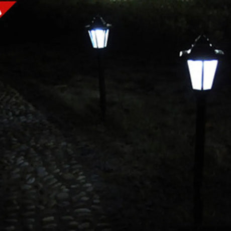 Solar trädgårdslampa med LED – utomhusbelysning för terrass och trädgård i klassisk lampdesign Carvallo