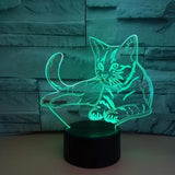 CatGlow - 3D Katt Nattlampa med 7 Färger Touch Kontroll Carvallo