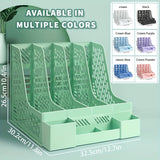 Skrivbordsdokumentorganisatör – 4 fack, utrymmesbesparande, avtagbar och lämplig för kontorsmaterial Carvallo