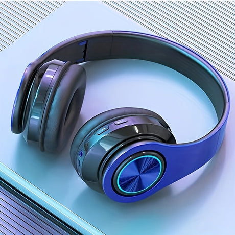 Trådlösa hörlurar LED-ljus över örat headset Carvallo