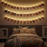 LED Fotoklipp Ljussträng med Batteridrift – Färgskiftande ljus för dekoration och fotopresentation Carvallo