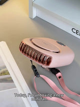 Carvallo Nackventilator BreezyLoop | USB-laddning | 3 hastigheter | 2000 mAh batteri | Handsfree-kylning Carvallo