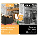 Fällbar Filtkorg XL med Trähandtag - Hållbar och Stilig Träbärare för Inomhusbruk Carvallo