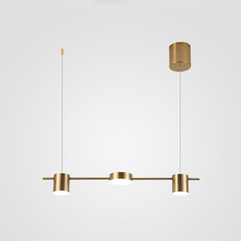 Trum Aluminium Hänglampa Eiland Modern Enkel 3/5-lamps Svart/Guld Taklampa i Varm/Vit Ljus Carvallo