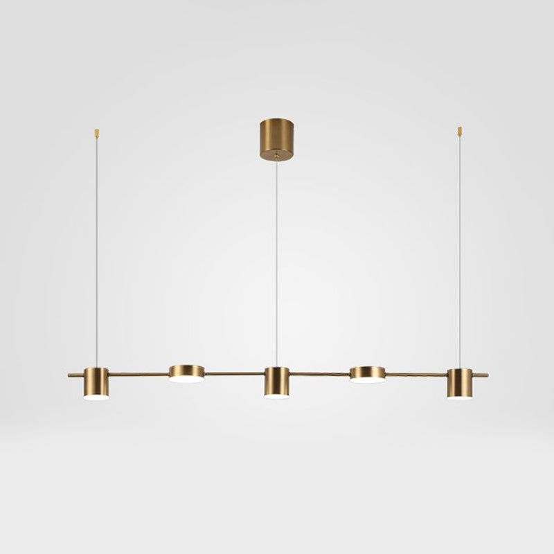 Trum Aluminium Hänglampa Eiland Modern Enkel 3/5-lamps Svart/Guld Taklampa i Varm/Vit Ljus Carvallo