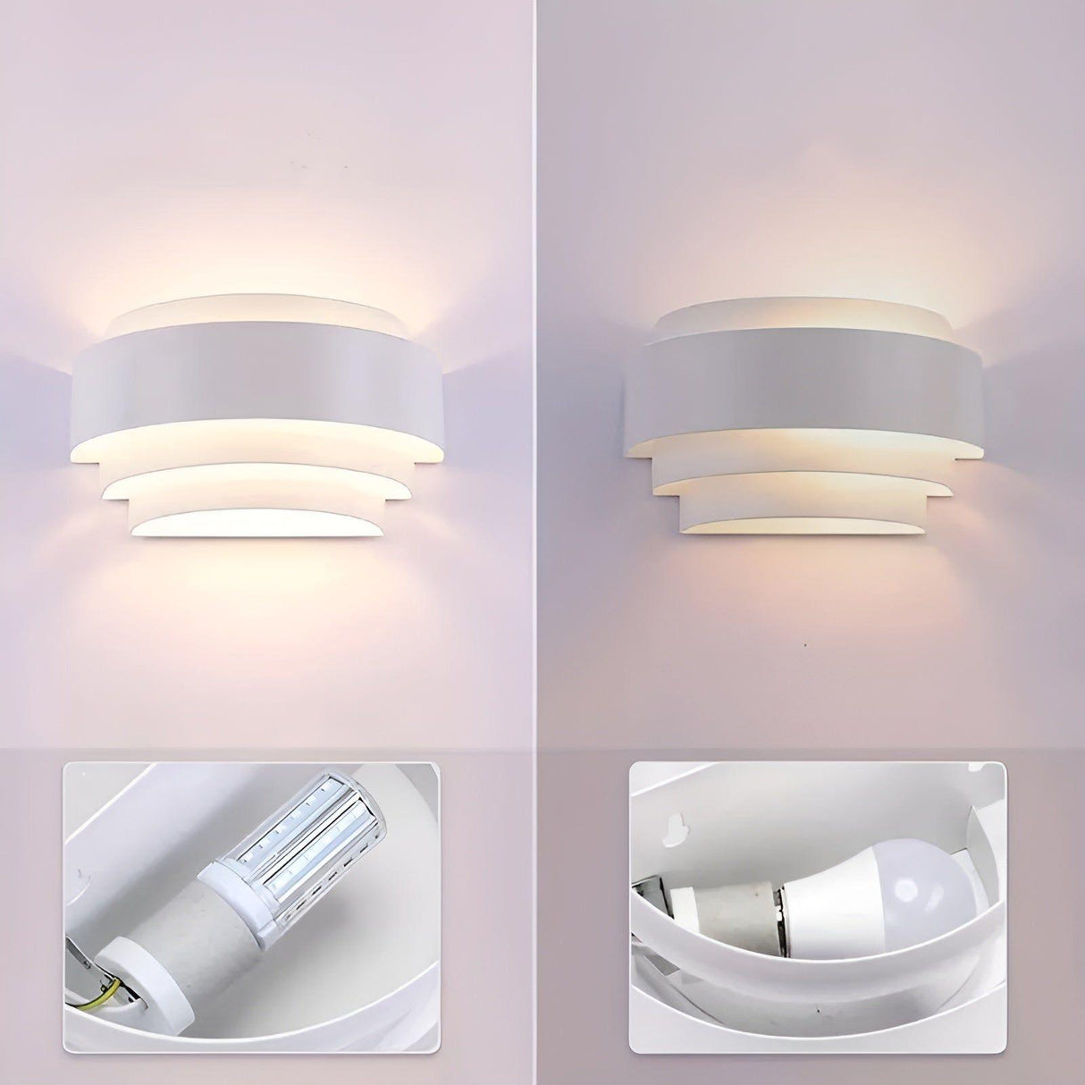 CrescentWave Light - Modern Halvmåne Metall Vägglampa Carvallo