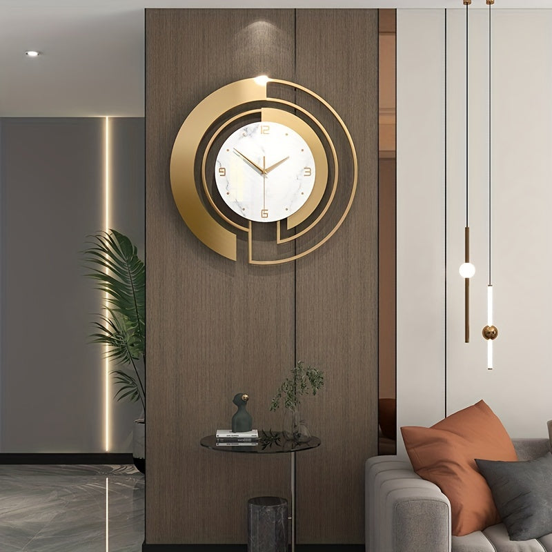LuxuryTime - Modern Metallväggklocka, 18 tum Carvallo